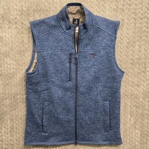 Johnnie-O Vest Mens M‎ Blue Wake Wes Full Zip Peformance Stretch Preppy Outdoor